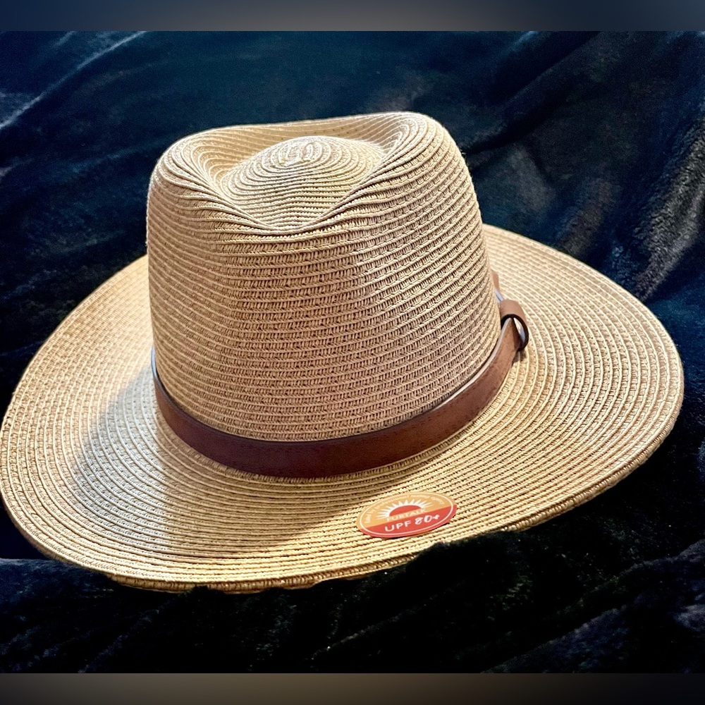 Women’s Wide Brim Straw Sun Hat Adjustable   SIZE M/L   **BRAND NEW**